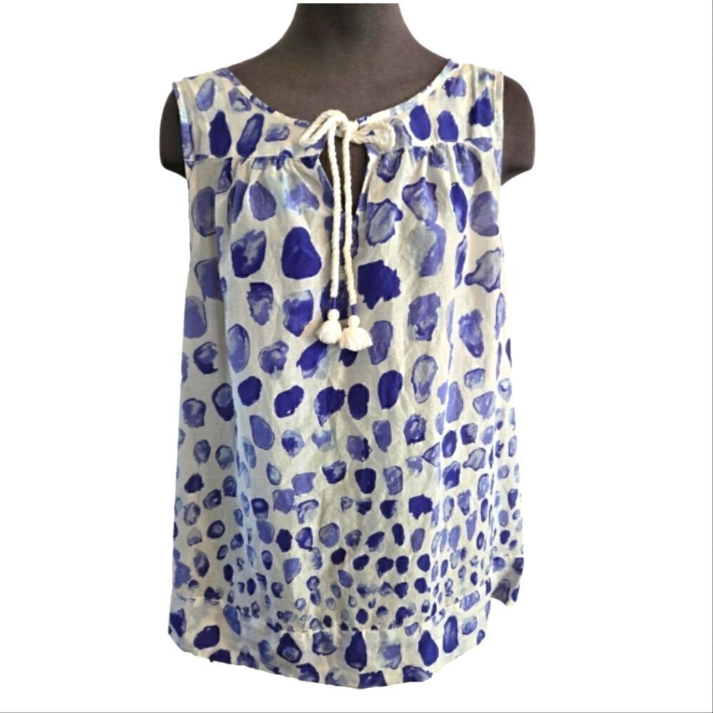 EC GAP COTTON AND SILK SLEEVELESS LIGHTWEIGHT BLOUSE SZ.L